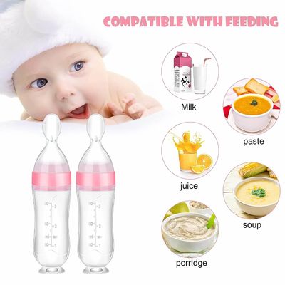 Beli Botol silikon makanan bayi cair Makanan anak-anak silikon ekstrusi terintegrasi botol makanan pendamping online manufacture