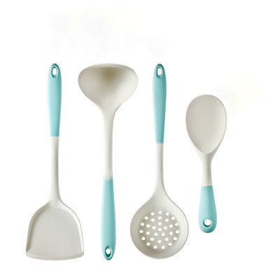 Beli Harga Grosir Pakaian Dapur Silikon sendok Sekop Dua Warna Non Stick Pakaian Dapur 4 Piece Set Of Cookware online manufacture