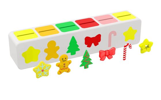 Kotak klasifikasi mainan puzzle Montessori untuk anak-anak