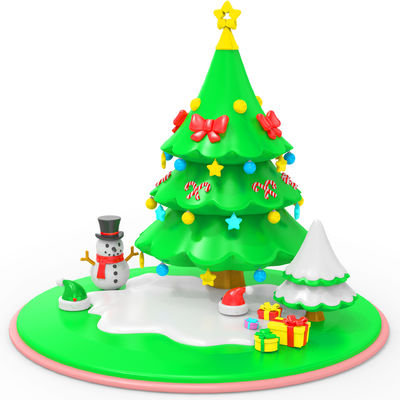 Silikon Karet Christmas Tree Tumpukan Mainan, Bayi Anak Hadiah Pengakuan Warna Educational Puzzle Mainan