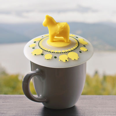 Creative Cartoon Silicone Cup Cover Dustproof Tea Cup Water Cup Cover Multipurpose Disegel Dan Segar Menyimpan Cover