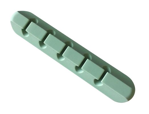 OEM Silicone 5 Slots Wire Organizer Cord Holder Cable Management Organizer Clips untuk Kantor Rumah USB Wiring