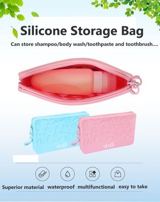Silicone Rabbit Square Silicone Tas Penyimpanan Kosmetik Fashion Warna Solid Silicone Change Storage Bag