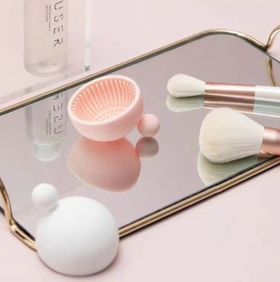 Silicone Cleaning Tool Bowl tahan panas dan mudah dibersihkan untuk sikat make-up yang dapat digunakan kembali